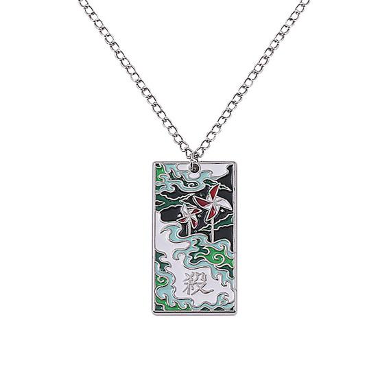 Demon Slayer Ghost Blade Pendant Anime Necklace Choker Cartoon Cosplay Jewelry