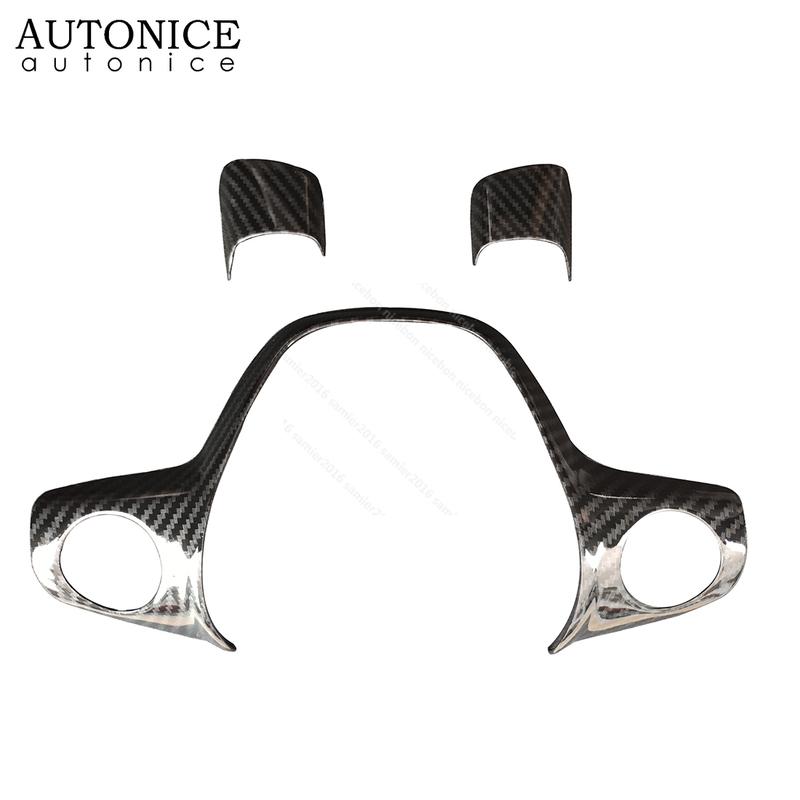 fit For ford Focus Escape Kuga C-Max 3pc Carbon fiber color Steering Wheel Cover