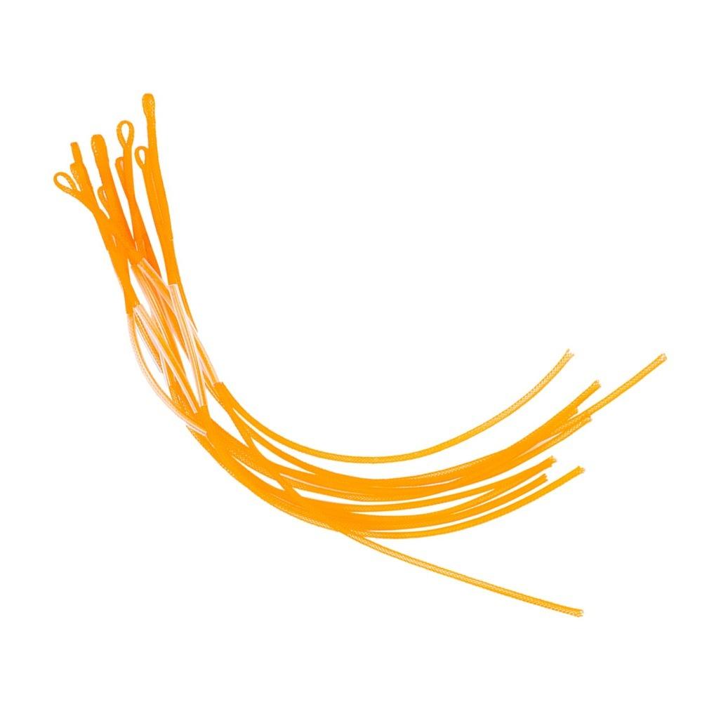 10PCS Durable 30/50LB Fishing Loops Connector Nylon Yellow and White Fly Loop Line 16cm Braided Fly Loop Fly Fishing