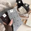 Woolen Socks, Thickened Warm Fabric, Polka Dot, Simple Winter Socks, Versatile for Women, School Style Stockings