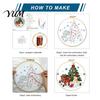 Christmas Gift Ideas Embroidery Kit, DIY Holiday Ornament Craft Xmas Tree Box Pattern, Supplies Festive Needlework Sewing Kit for Adults Teens,