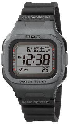 MAG Watch Digital Radio Solar Dual Power Waterproof Urethane Strap Slightly Smaller Size Suitable for Children MW-550A S Silver