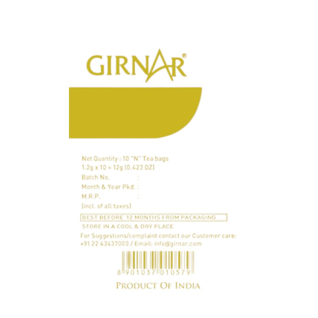 Girnar Grüner Tee mit Jasmin 10 Teebeutel Koffeinarm Antioxidativ Beruhigend Natürlicher Geschmack