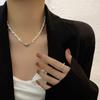 iF ME Elegancki Perłowy Magnetyczny Naszyjnik Prosty Choker Serca Naszyjniki dla Kobiet Modne Akcesoria