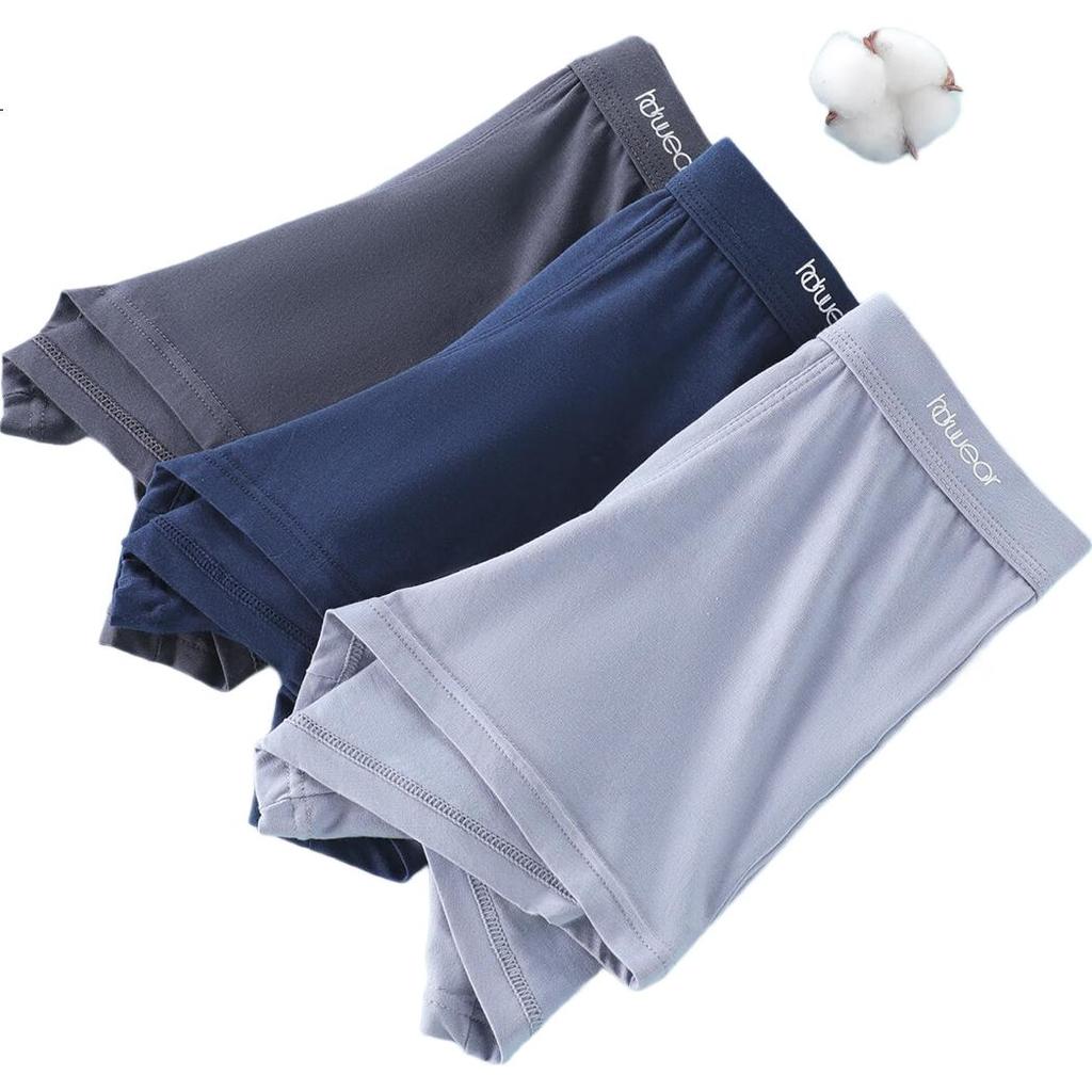 Hodo Modal Cotton Underwear for Men, Silk Antibacterial Crotch Seamless 3-Pack Boxer Briefs Breathable Invisible Men's Underwear