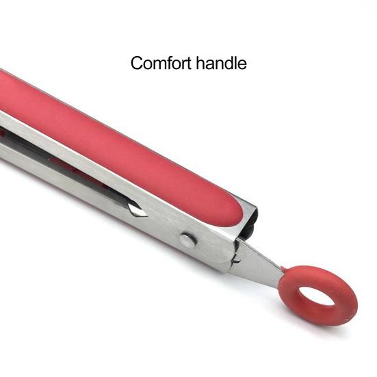 Convenient Heat-resistant Multipurpose Thickened Bread Food Serving Clamp BBQ Tong Kitchen Gadget Steak