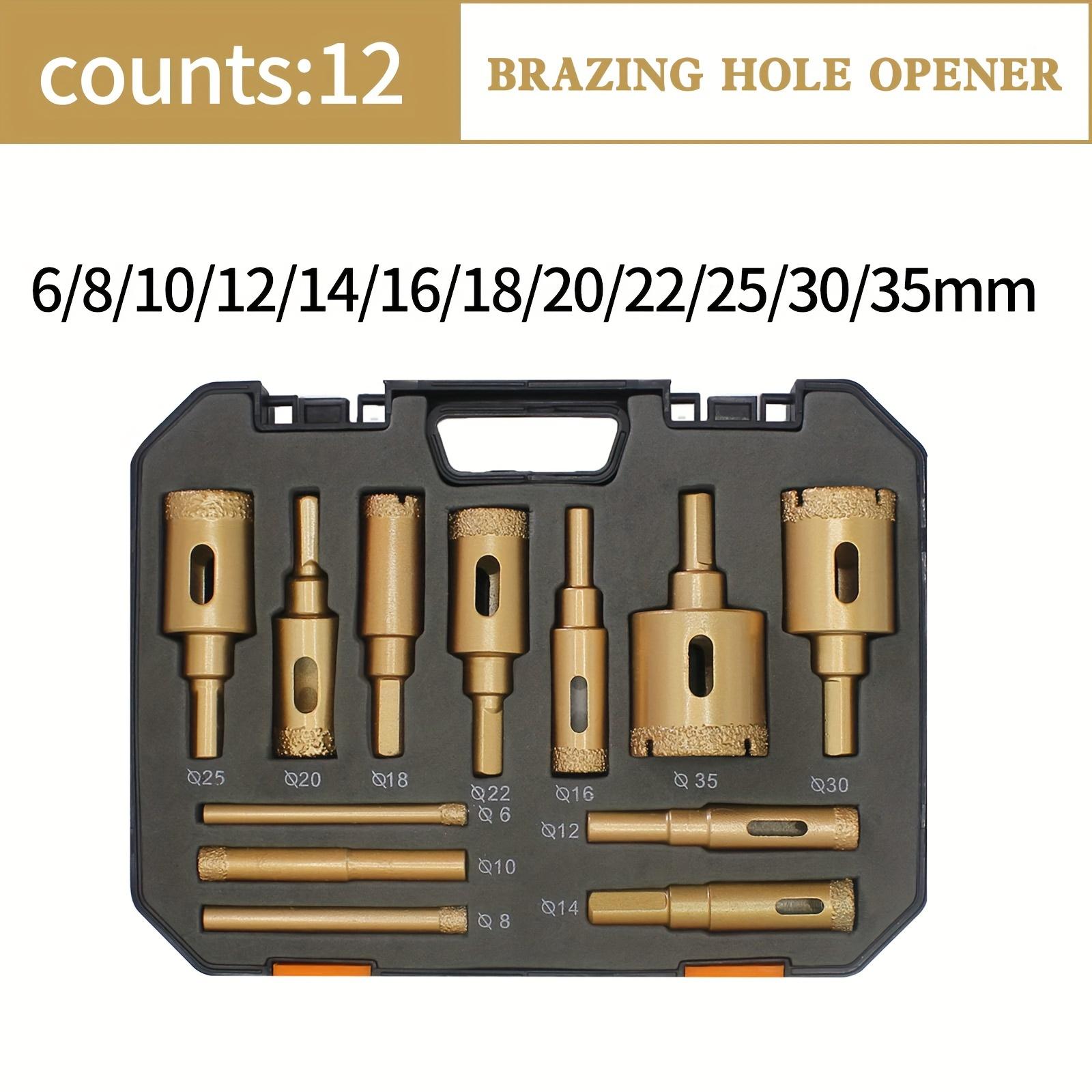 

Набор из 12 сверл для сверления отверстий под сварку из волокна, металлический треугольный хвостовик, для плитки, мрамора, стекла и керамики, не требует электричества, профессиональное сверление 12pcs/set