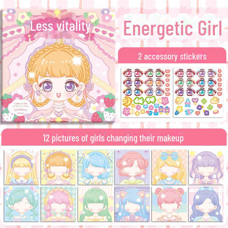 

Книга наклеек «Одевалки принцесс» для детей: Макияж своими руками и веселые мультфильмы