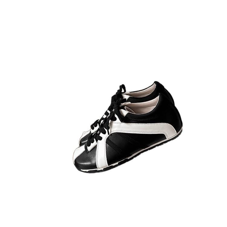 Small Square-headed Zebra Shoes, New Sports and Leisure Color Matching In Summer 2025, Red German Training Shoes, Women's Foreign Trade Large Size