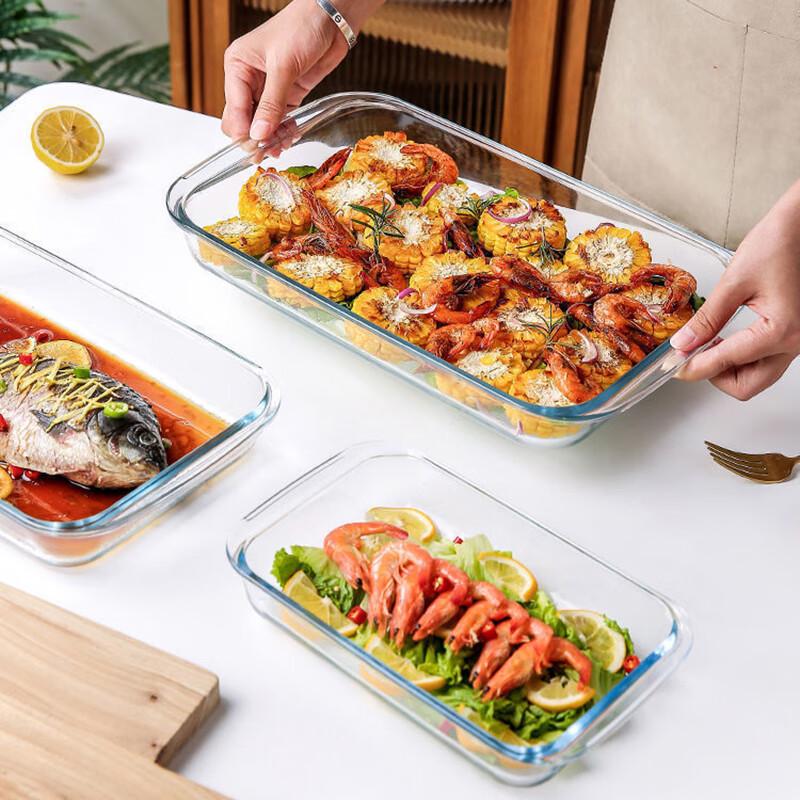 Borosilicate Glass Baking Dish 3-Piece Set