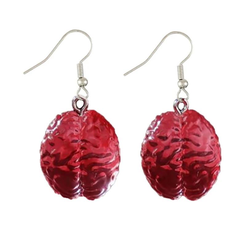 

Привабливе намисто з епоксидної смоли у формі органів серця для жінок, стильний геометричний дизайн для Хелловіну Earring 2