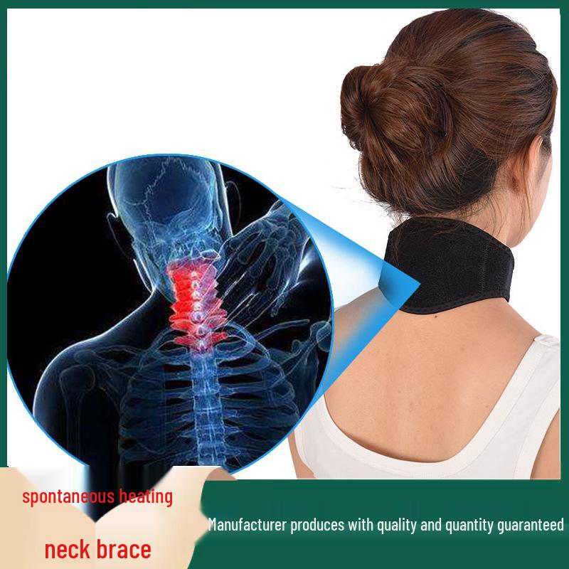 Tourmaline Self-Heating Neck Brace Magnet Heat Press Support for Cervical Protection and Warmth.