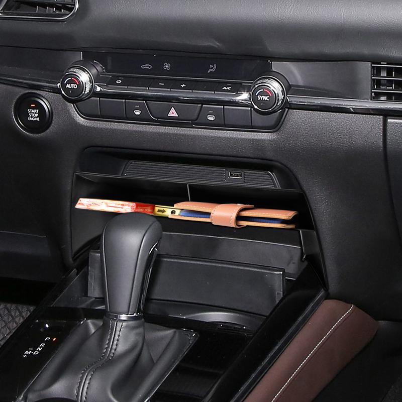 Center Console Storage Tray Box for -2024 Mazda CX-30 Car Accessories Center Console Organizer ABS Car Armrest Interior Box