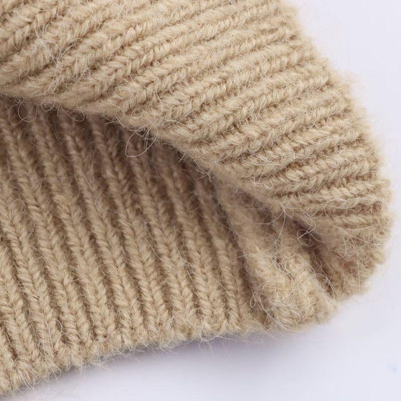 Kaslead New Women clothes Western Style Towel Knitted Classic Style V-neck Pocket Cardigan sweater Vest Vest