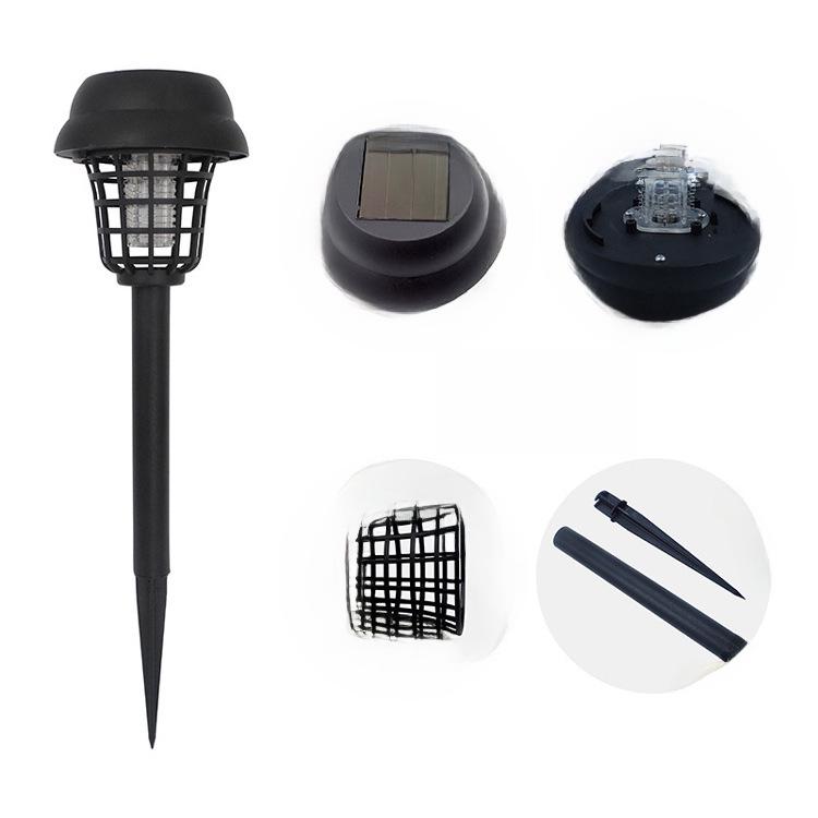 Outdoor Solar Mosquito Killer LED Lamp with Electric Shock - Insect Trap & Repellent for Home, Farm, or Courtyard.