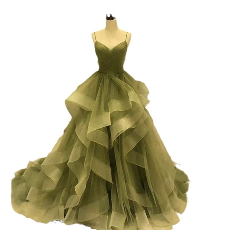 Banquet Evening Dress 1011 New Long Temperament Thin Niche Light Luxury Fairy Celebrity Host Dress Woman