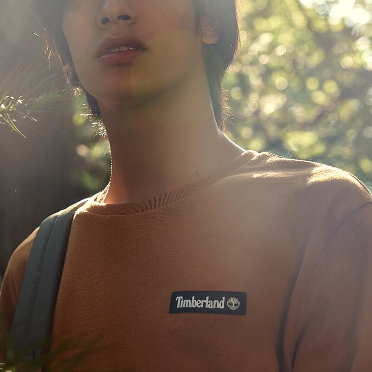 Timberland Outdoor Solid Color Casual Breathable Loose Short Sleeve T-Shirt Unisex Tops Wheat A26S7-P47