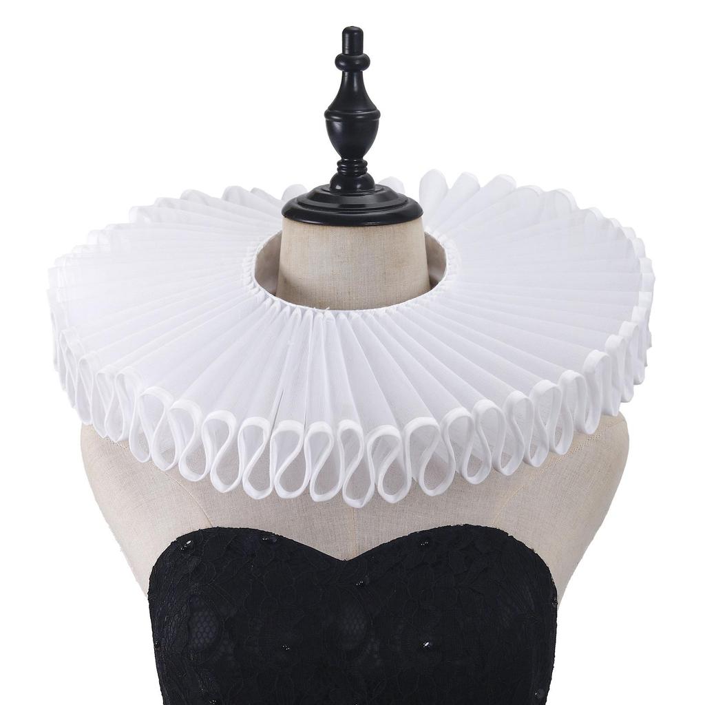 Aristocratic Literary Fake Ruff Collar - Colorful Retro Exaggerated Portrait Prop