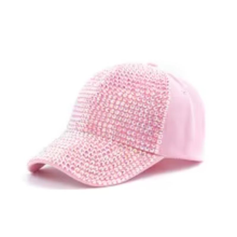 New Fashion Women Diamond Inlay Cap Spring Summer Hip Hop Kpop Dance Baseball Caps Simple Plain Party Street Hat