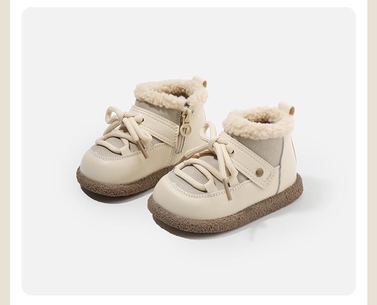Cozy Infant Boots - Warm Autumn/Winter Footwear for Boys & Girls, Versatile Korean Style Walker Shoes.