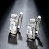 1 Pair Stud Earrings Square Rhinestone Jewelry Fashion Appearance Korean Style Ear Studs for Daily Wear