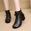 Fashion Shoes Block Heels Soft Sandal Woman Boot 2025 Summer Breathable Chunky New Retro Real Genuine Leather Block Heels Retro Woman Sh