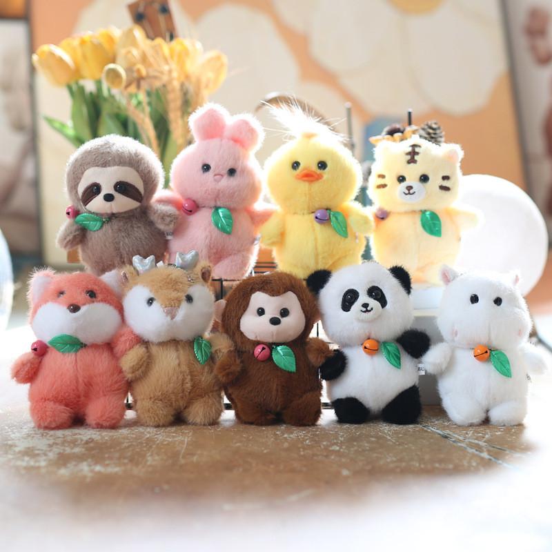 Panda Animal Monkey Soft Short Plush Keychain Stuffed Toy With Pp Cotton