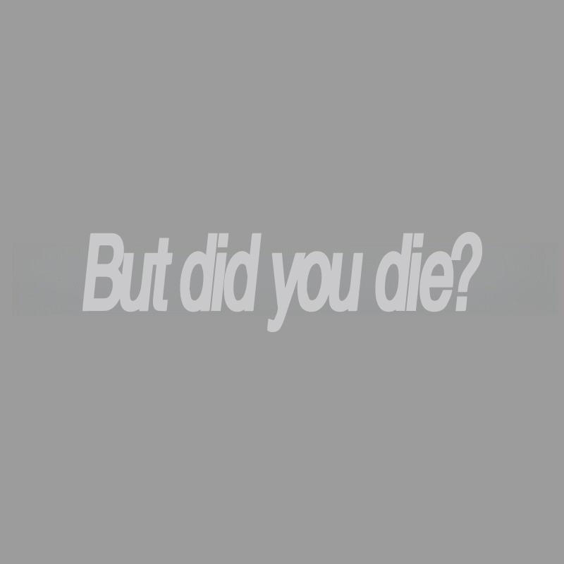But Did You Die Fun Engraved Stickers Creativeandfunny Stickers For Cartoon Fansandloverhigh Quality For Car Trucks Motorcycles
