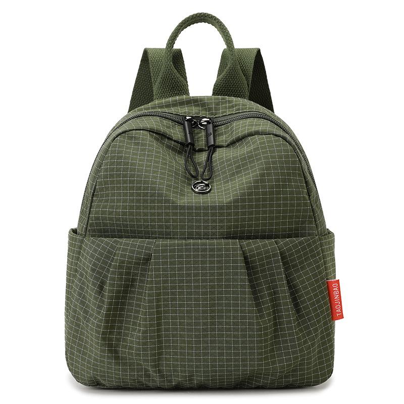 Schoolbag Backpack Fashion Plaid Versatile Portable Lightweight Backpack Large Capacity Outdoor Travel Simple Commuter Backpack