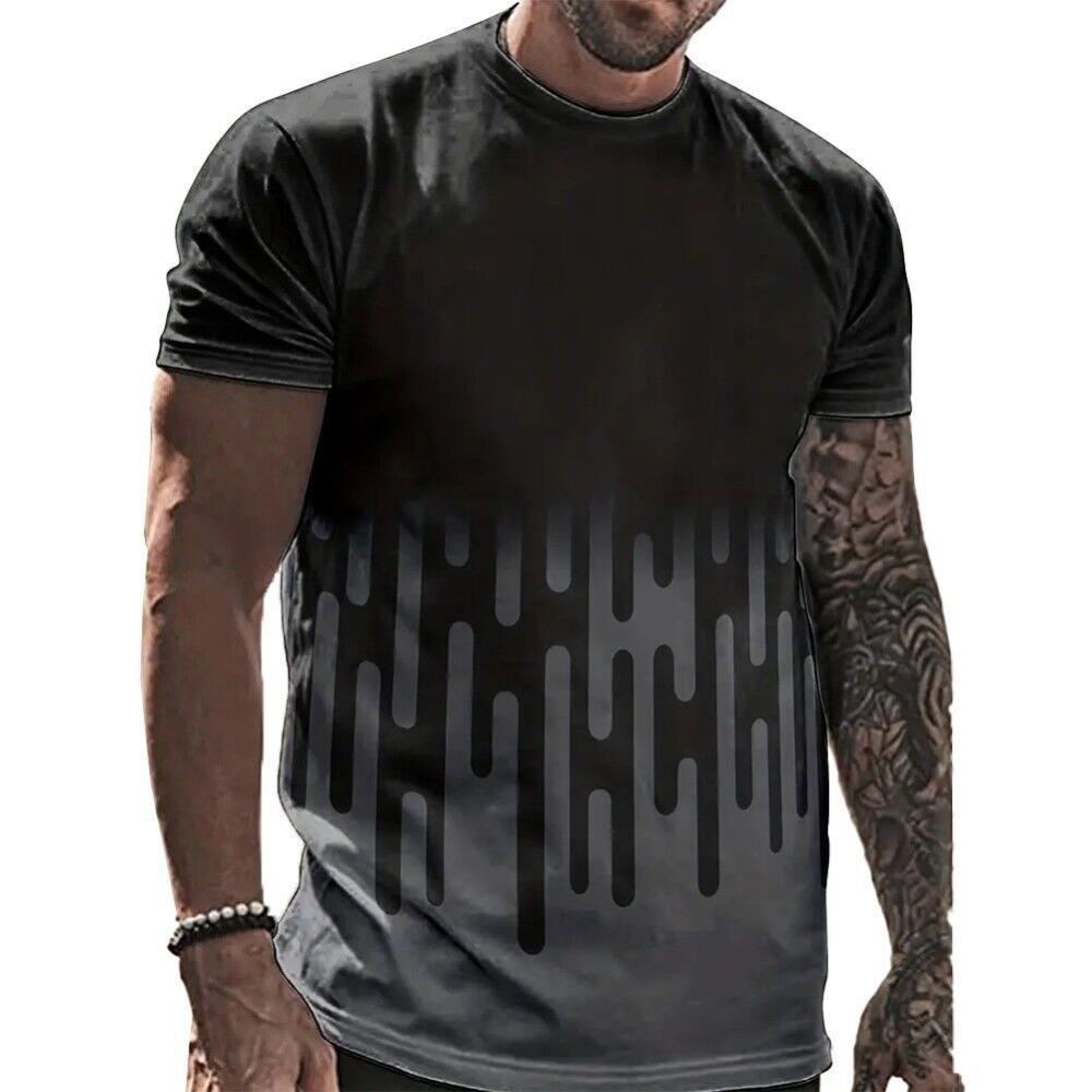 Summer Men's Women's 3D Printing Quick-drying Fitness T-shirts Light Breathable Short-sleeved Tees Fashion Daily Casual Tops