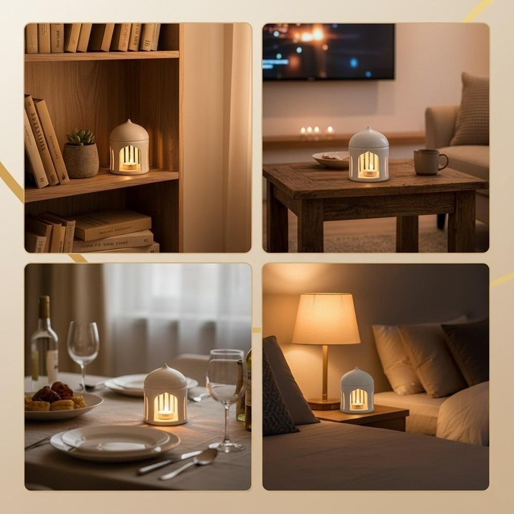 Traditional Candle Holder Ceramic Tealight Candlestick Islamic Lantern Candle Base  Perfect Gift