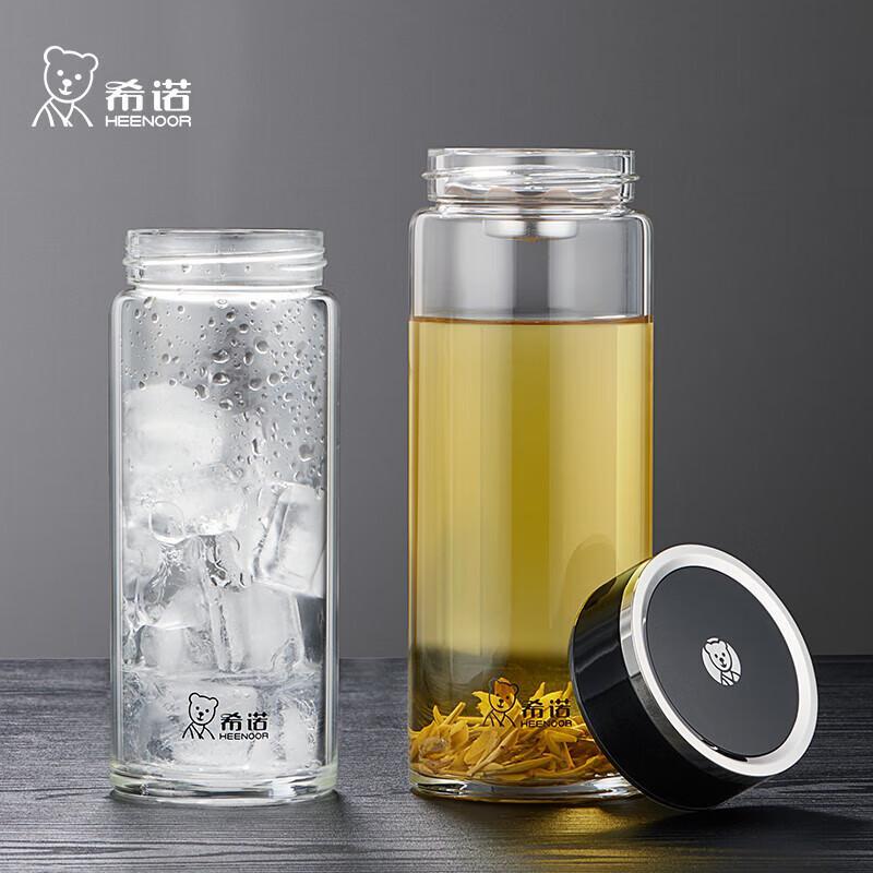 Xinuo Portable Single-Layer Borosilicate Glass Tea Cup with Filter