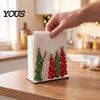 Weihnachts-Tischdeko Baum Serviettenhalter für Tische, Rustikaler Holz-Cocktail-Servietten-Spender im Farmhouse-Stil, Stehend für Küchentheke, Esstisch