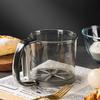 1/2/3pcs Semi-Automatic Flour Sifter Transparent With Hand Press Design Kitchen Filter Screen Flour Sieve Non-Stick Baking Tools