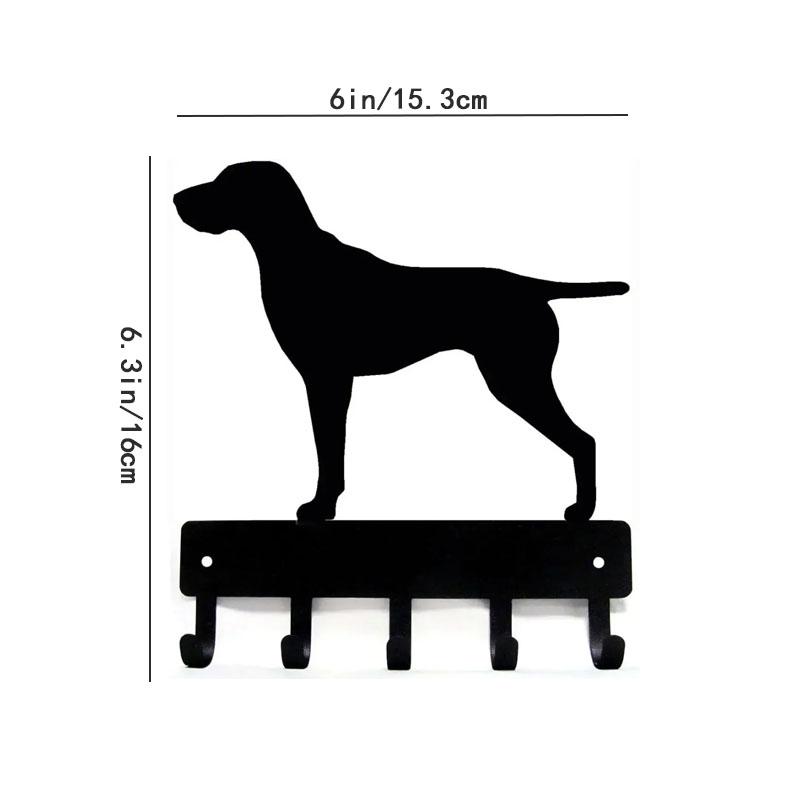 

Собака породы немецкая короткошерстная легавая - Крючки для ключей и держатель для брелока - Металлическое настенное искусство для организации ключей со стилем и шармом светло-серый
