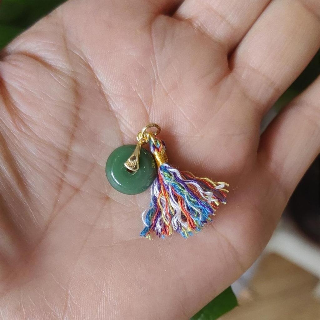 Jewelry Bracelet with Mini Wengwan Tassel, Hand-rubbed Cotton Thread, Handwoven with Small Drip Beads - DIY Necklace