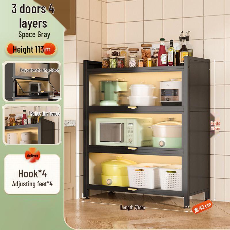 

DANLE 4-Tier Multifunctional Movable Kitchen Storage Rack