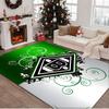 1PC rug Green And Silver Abstract Carpet, Chair Rug,Area Rug for Office Bedroom living rooms bedroom, Doormat decor Christmas fan gifts