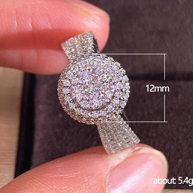 Huitan Aesthetic Women Ring Full Sparkling Cubic Zirconia Bow Design Fashion Wedding Engagement Accessories Charming Jewelry