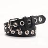 Style Hop Hip Belt Punched Pattern Iron Buckle Casual Street Decoration Fashion