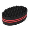 2pcs Afro Twist Hair Pick Comb and Hair Sponge Curl Double Sides Sponge Steel Brush Set for Men