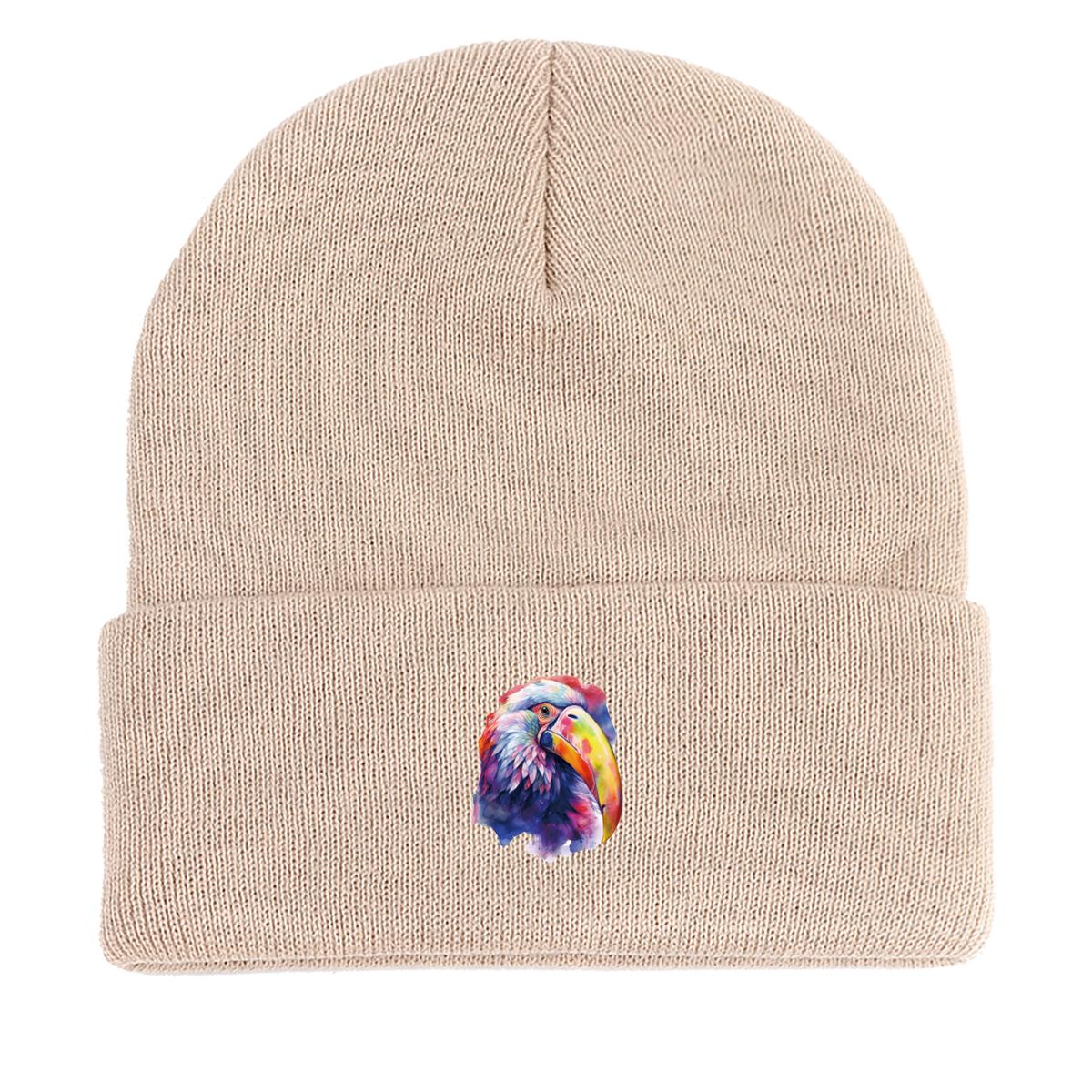 

Вязаная шапка-чепчик Теплая шапочка Уличная одежда Головной убор Ветрозащитный Эластичный Легкий Кепки Однотонные шапки-чепчики as the picture бежевый