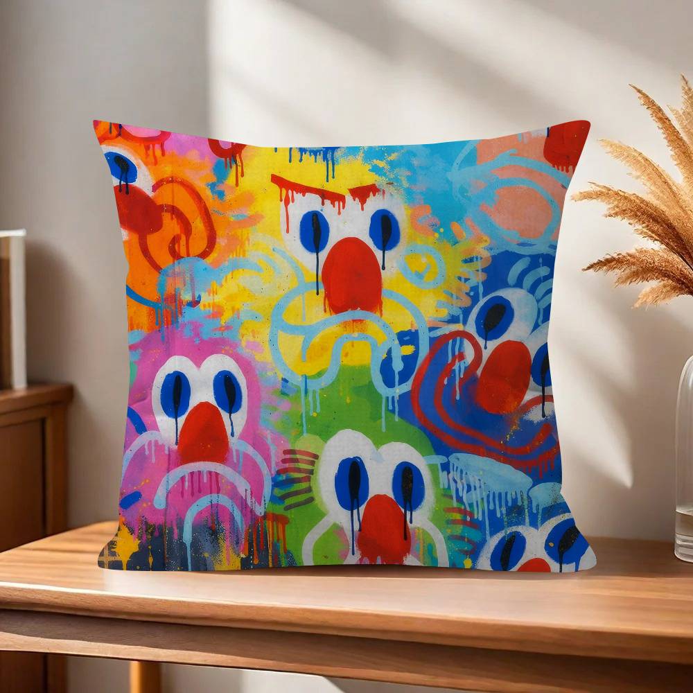 

Abstract Art OOlaolu SSSlawn Pillow Cushion Cover Pillowcase Living Room Sofa Home Decor Customized 30x30cm