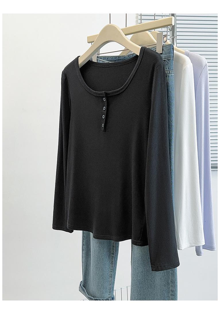 Women s Plus Size Slimming Long-Sleeve T-Shirt 4XL чёрный