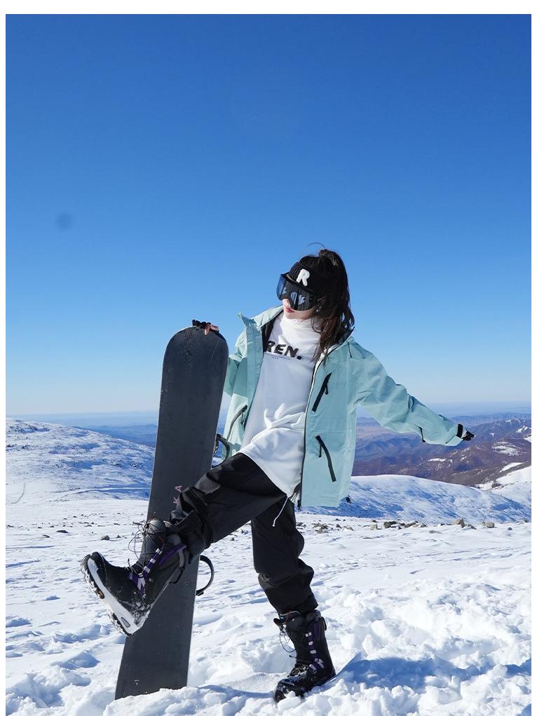 AK Waterproof Ski Suit Set: Plus Size Couple Style, Stand Collar, -30° Rated, E18