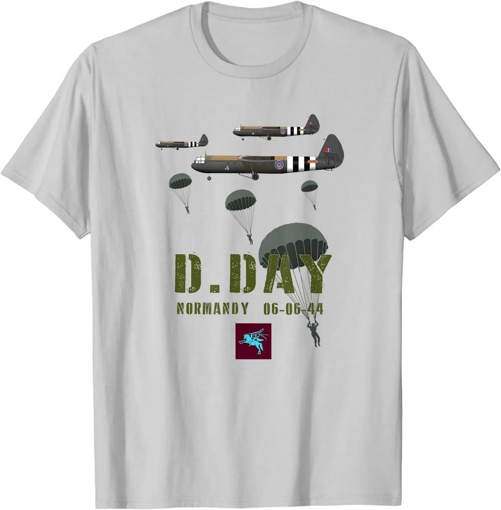 Streetwear Fashion Vintage 6th Airborne Division D-Day Normandy WW2 Men T-Shirt Short Sleeve Casual Cotton O-Neck  Summer  Tees