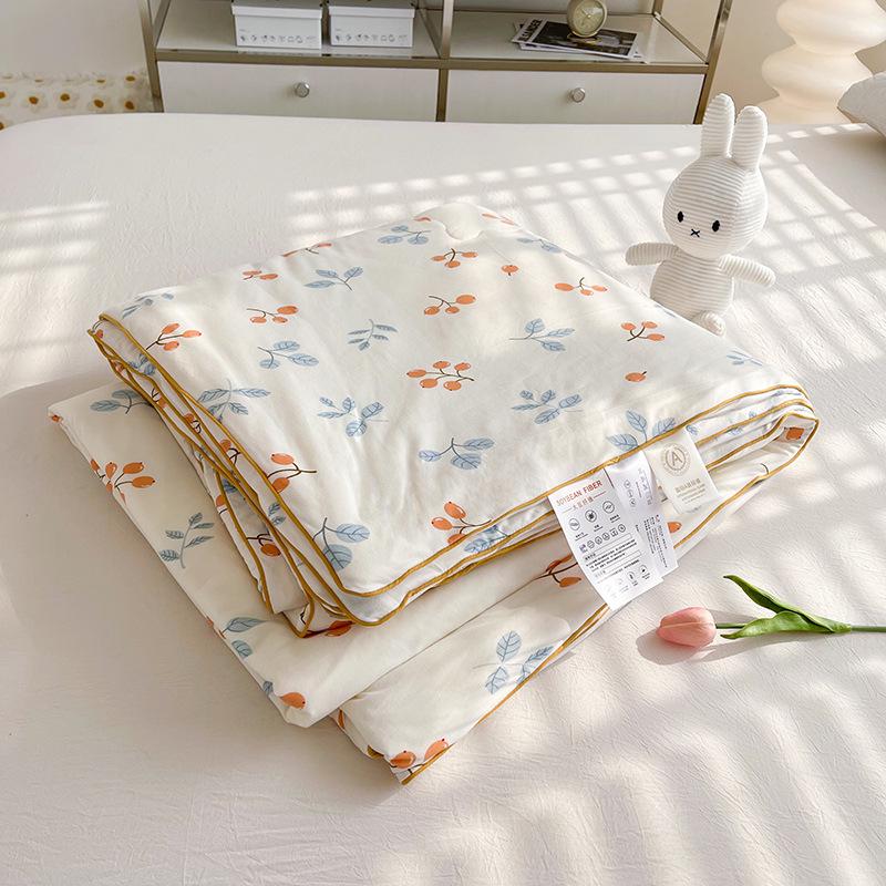 Class A Mother & Baby Knitted Cotton Soybean Summer Quilt - Cool, Washable, and Soft