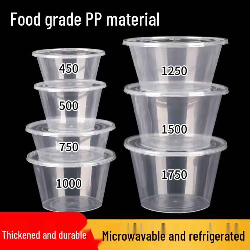 Transparent Round Plastic Food Containers