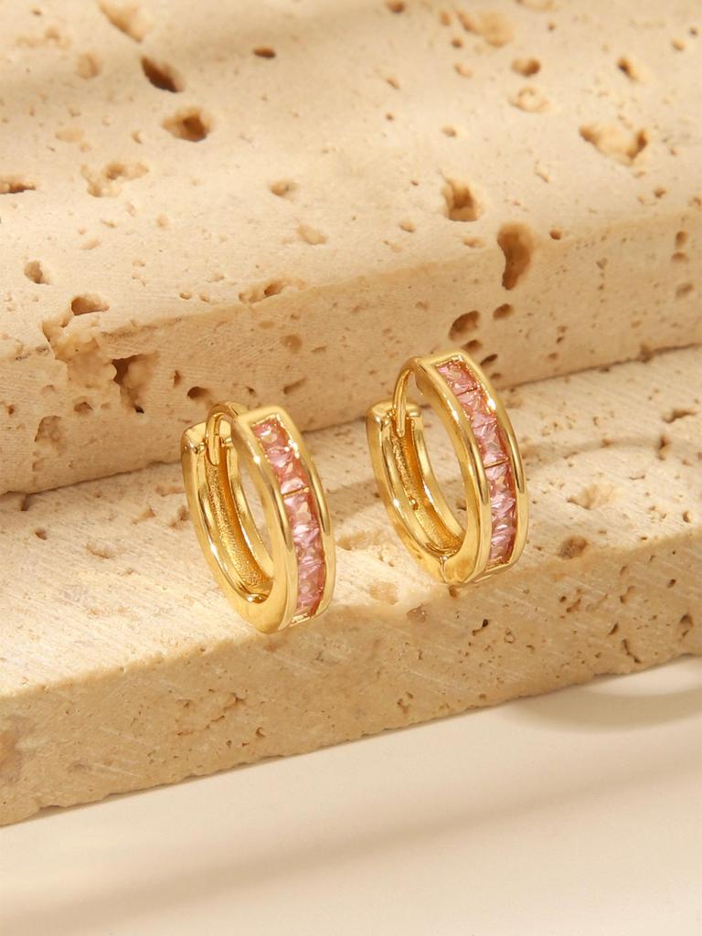 18K Gold Plated Geometric Zircon Ear Cuffs - Luxury Minimalist Women's Earrings