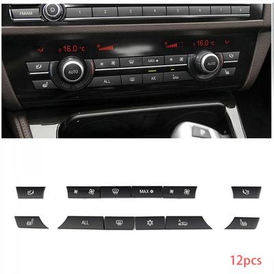 12 tlačítek Krytky kláves Opravná sada Kryty spínačů klimatizace a topení Pro BMW F07 F10 F11 F01